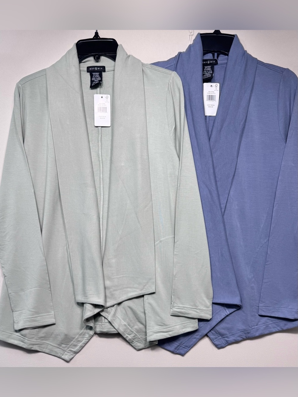 Max & mia set of 2 the drape front cardigan nwt size medium